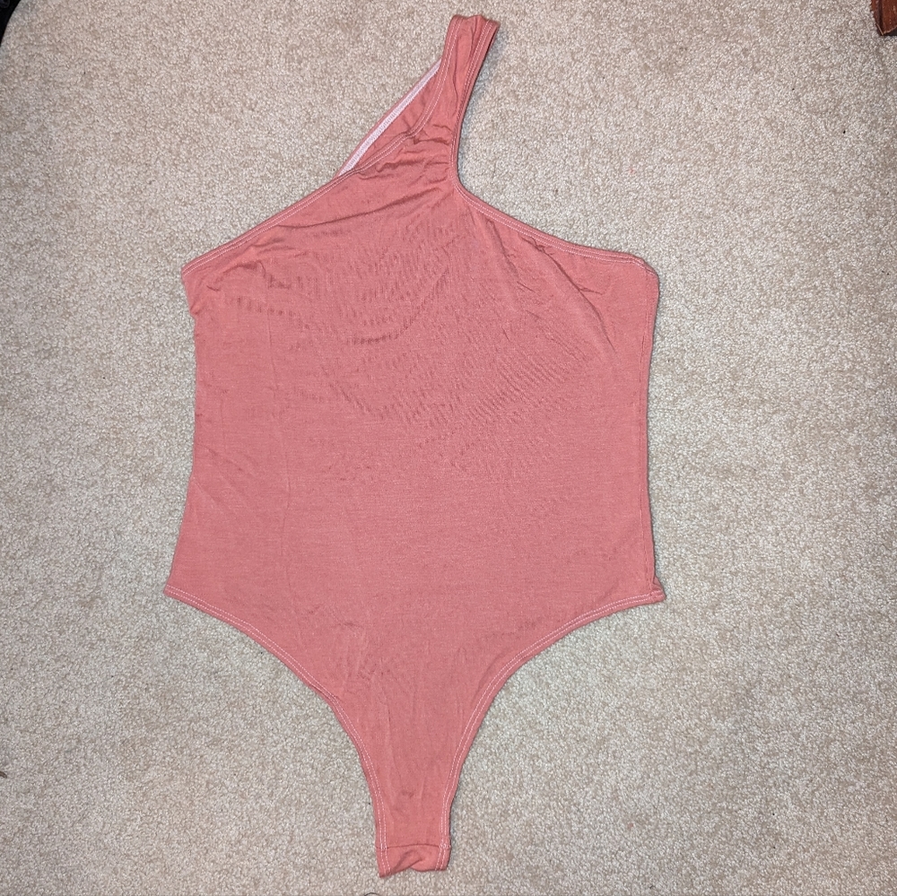 Mary Young One Shoulder Rose Bodysuit L